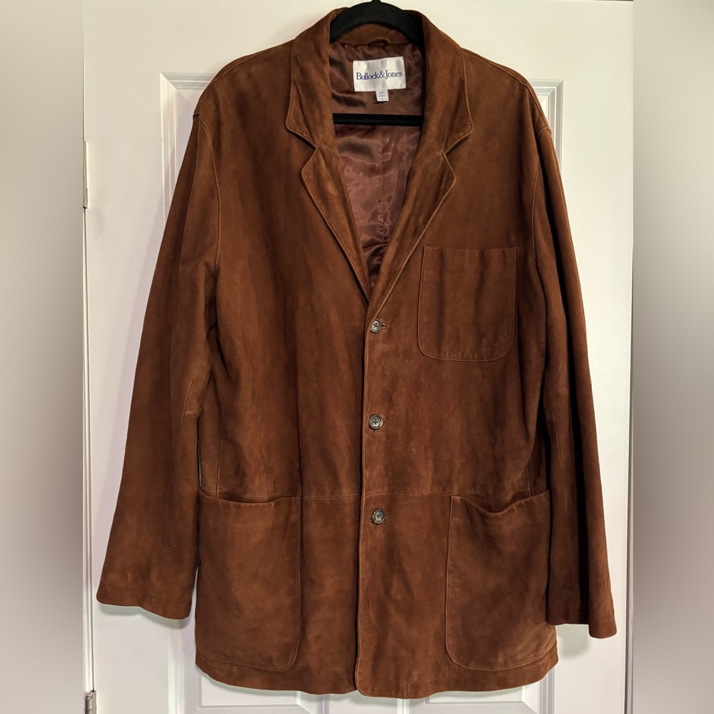Bullock & Jones Men's Suede Blazer, size Large - Picture 3 of 8